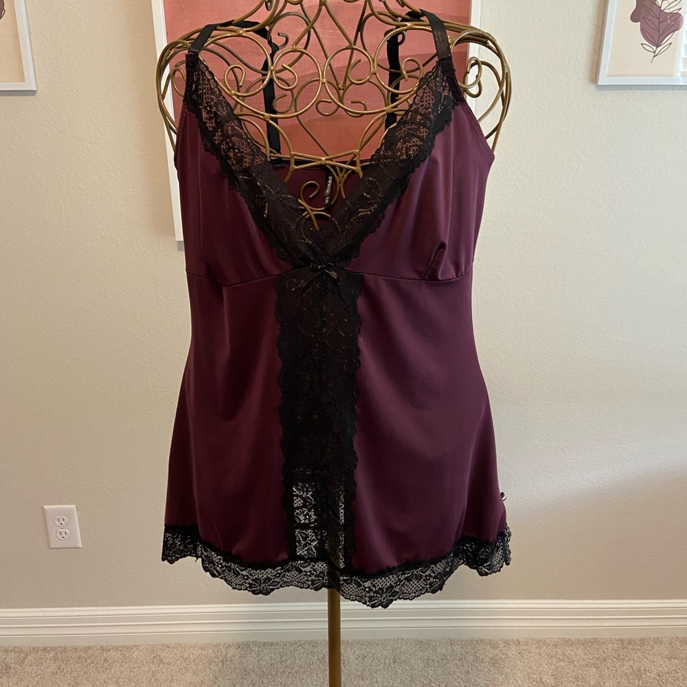 Purple and black chemise